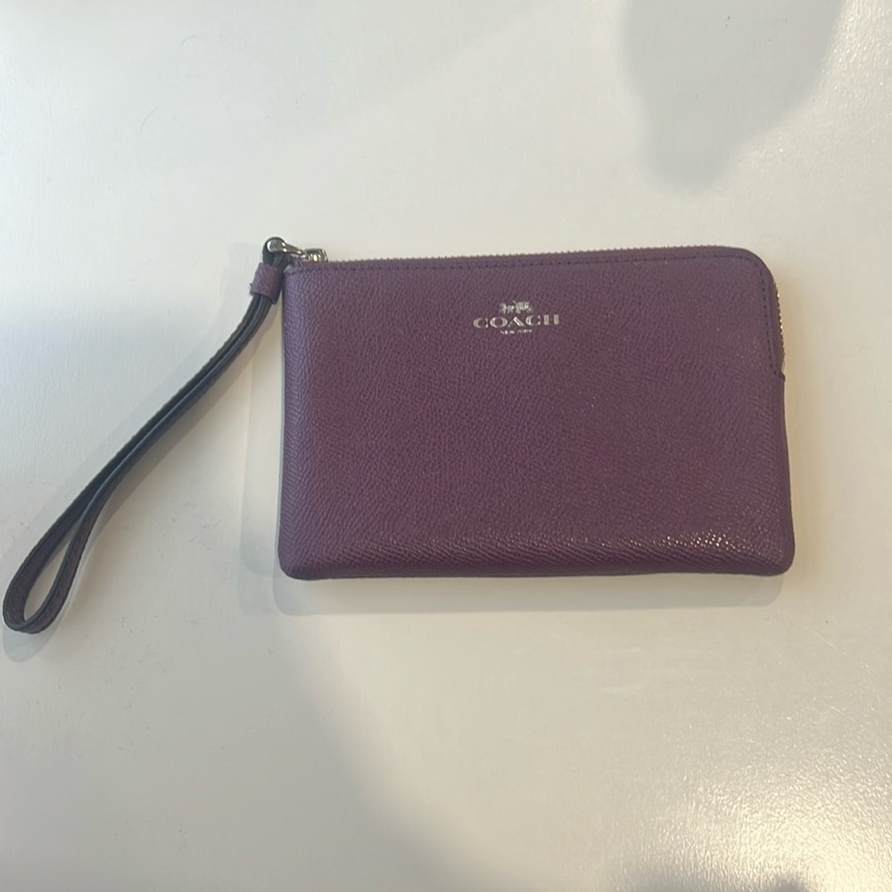 Purple Coach Wristlet